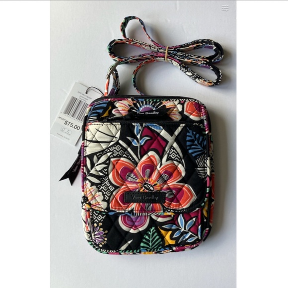 NWT Vera Bradley Kauai Floral RFID Mini Hipster Cross Body Flap Front Pockets - Picture 1 of 12